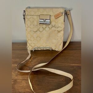 Coach Kristin Signature Crossbody Swingpack Bag Khaki 43735